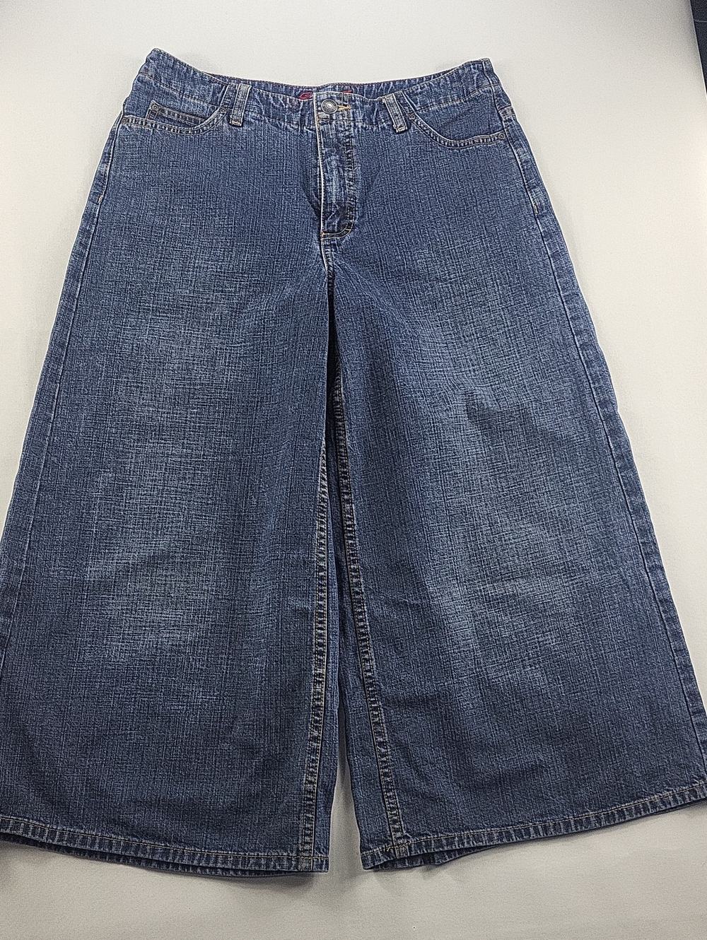 Vintage Esprit Wide Leg Denim Culottes Skater Grunge 90s